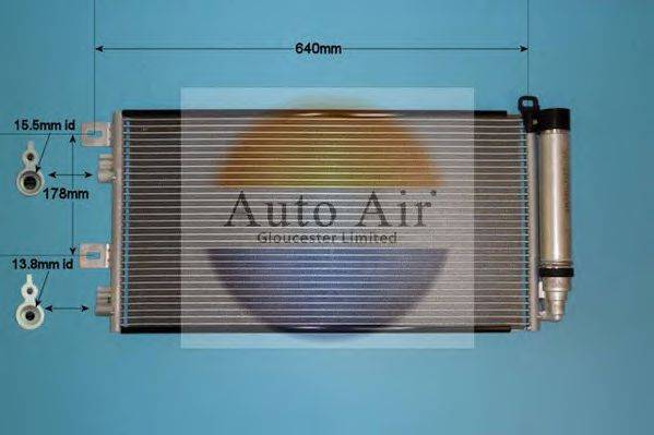 AUTO AIR GLOUCESTER 169728A Конденсатор, кондиціонер