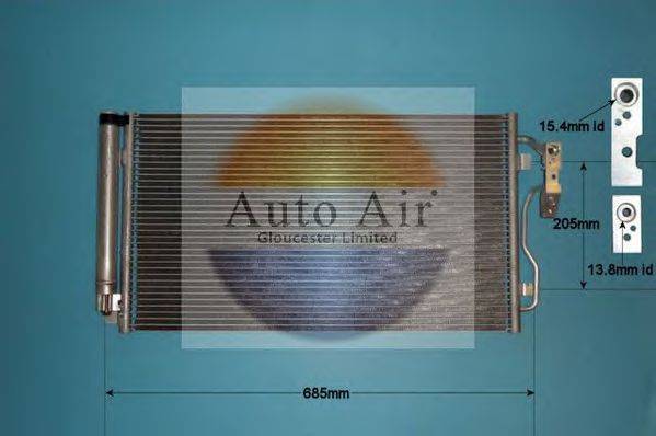 AUTO AIR GLOUCESTER 169948 Конденсатор, кондиціонер