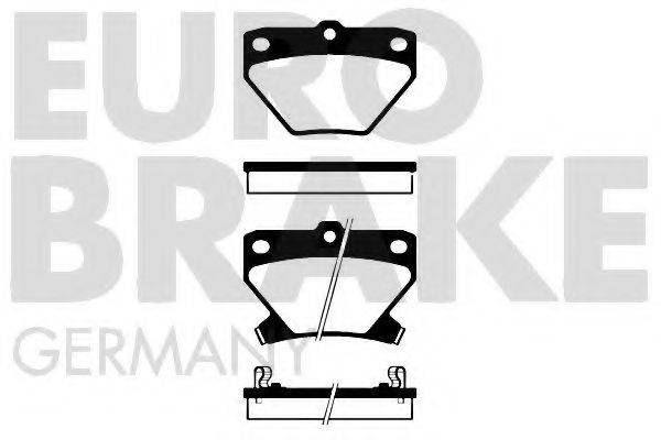 EUROBRAKE 5502224557 Комплект гальмівних колодок, дискове гальмо