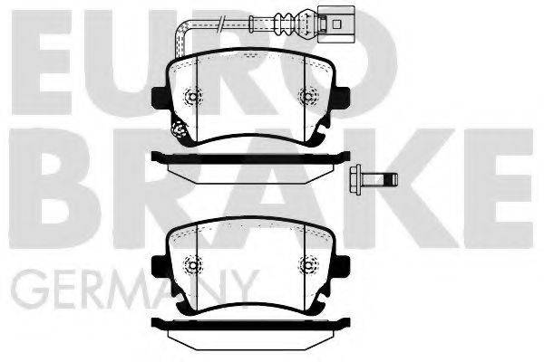 EUROBRAKE 5502224764 Комплект гальмівних колодок, дискове гальмо