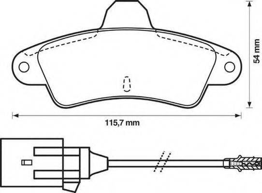 JURID 571755J Комплект гальмівних колодок, дискове гальмо