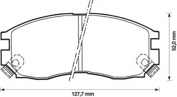 JURID 572381J Комплект гальмівних колодок, дискове гальмо