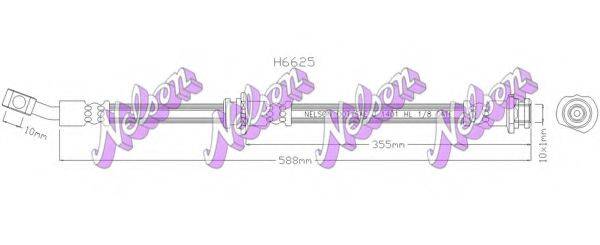 BROVEX-NELSON H6625 Гальмівний шланг