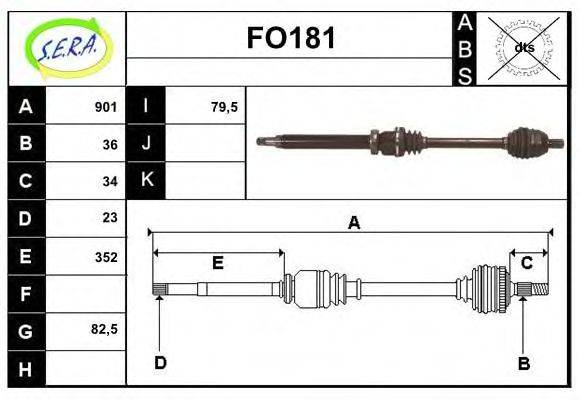 SERA FO181 Приводний вал