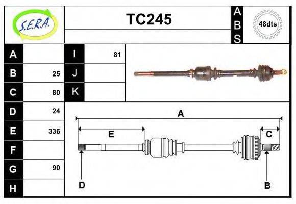 SERA TC245 Приводний вал