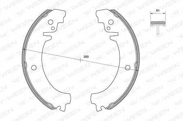 WEEN 1522001 Комплект гальмівних колодок