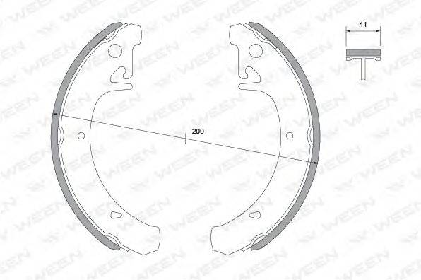 WEEN 1522002 Комплект гальмівних колодок