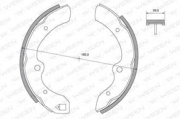WEEN 1522259 Комплект гальмівних колодок