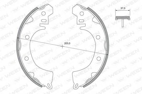 WEEN 1522304 Комплект гальмівних колодок