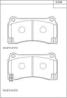 ASIMCO KD1556 Комплект гальмівних колодок, дискове гальмо