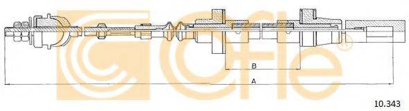 COFLE 10343 Трос, управління зчепленням