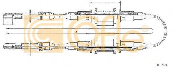 COFLE 10591 Трос, стоянкова гальмівна система