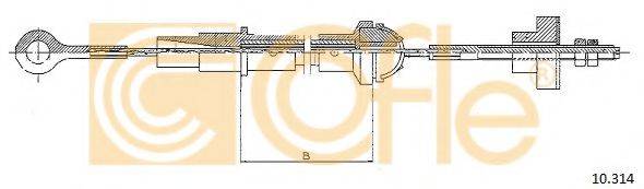 COFLE 10314 Трос, управління зчепленням