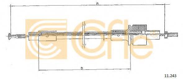 COFLE 11244 Трос, управління зчепленням