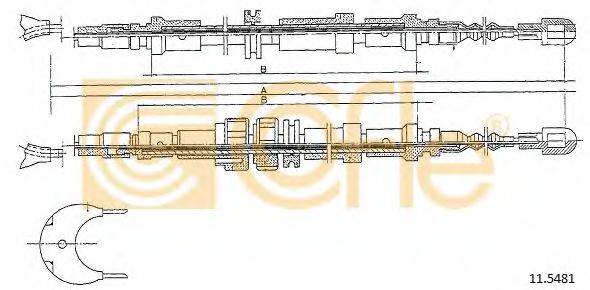 COFLE 115481 Трос, стоянкова гальмівна система