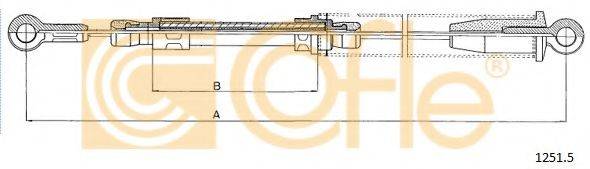 COFLE 12515 Трос, стоянкова гальмівна система