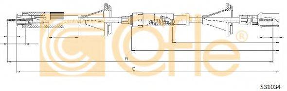 COFLE S31034 Трос спідометра