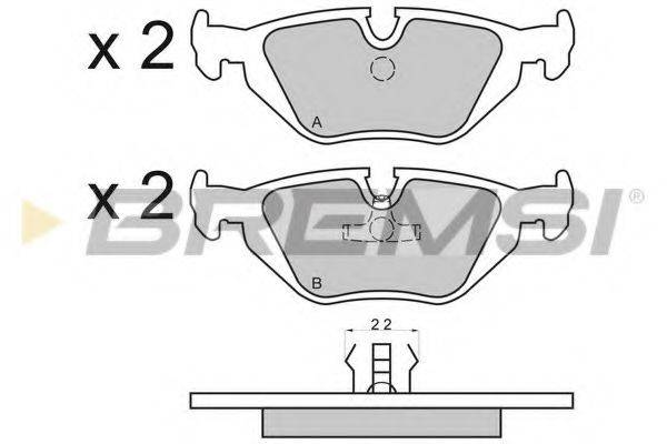 BREMSI BP2498 Комплект гальмівних колодок, дискове гальмо