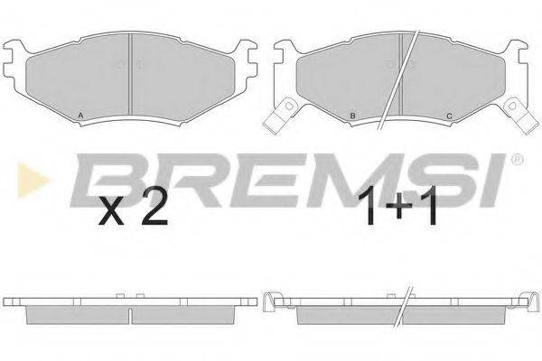 BREMSI BP2629 Комплект гальмівних колодок, дискове гальмо