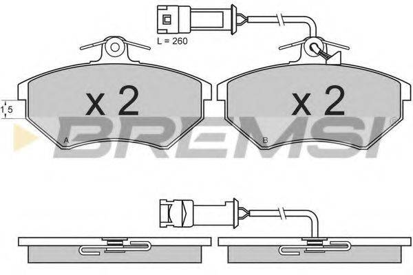 BREMSI BP2644 Комплект гальмівних колодок, дискове гальмо