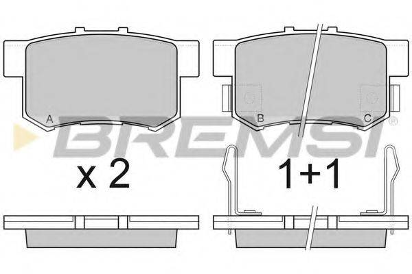 BREMSI BP2750 Комплект гальмівних колодок, дискове гальмо