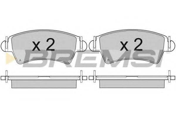 BREMSI BP2879 Комплект гальмівних колодок, дискове гальмо