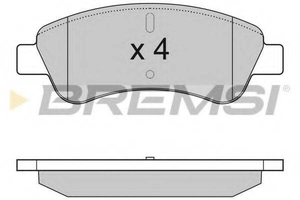 BREMSI BP2928 Комплект гальмівних колодок, дискове гальмо