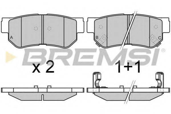 BREMSI BP2966 Комплект гальмівних колодок, дискове гальмо