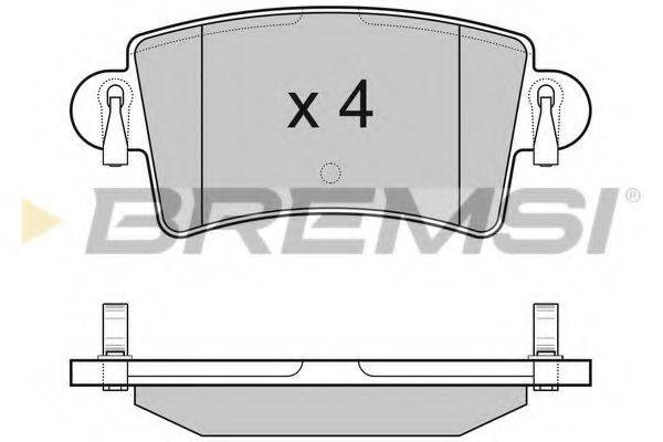 BREMSI BP3074 Комплект гальмівних колодок, дискове гальмо