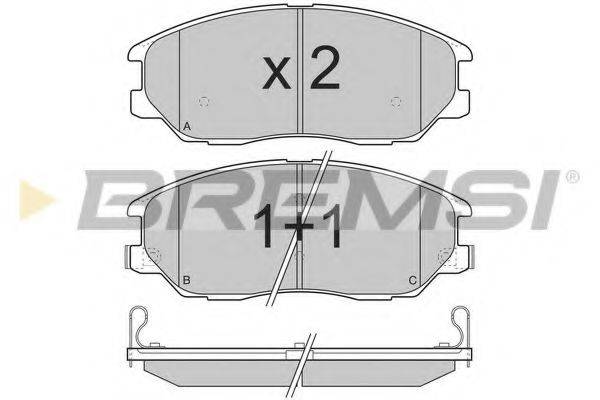 BREMSI BP3281 Комплект гальмівних колодок, дискове гальмо