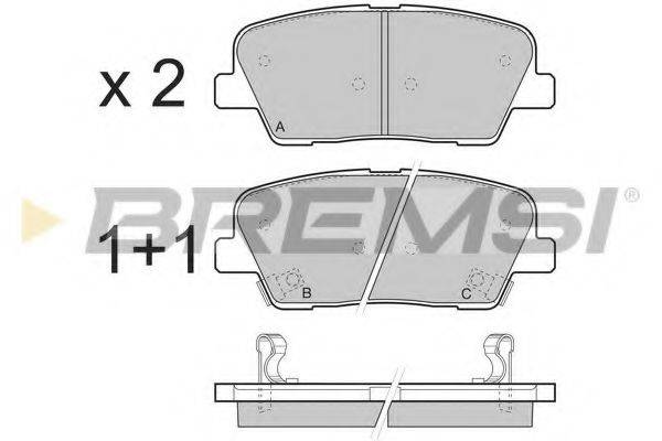 BREMSI BP3435 Комплект гальмівних колодок, дискове гальмо