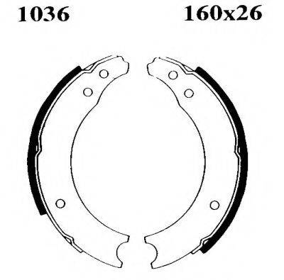 BSF 01036 Комплект гальмівних колодок