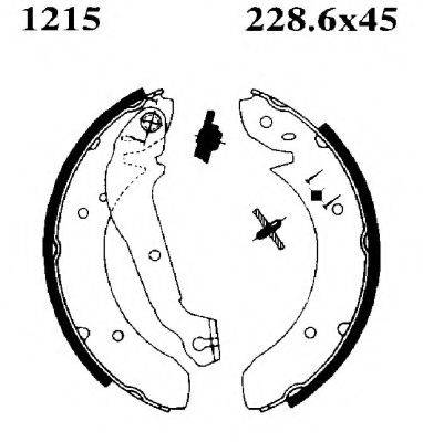 BSF 01215 Комплект гальмівних колодок