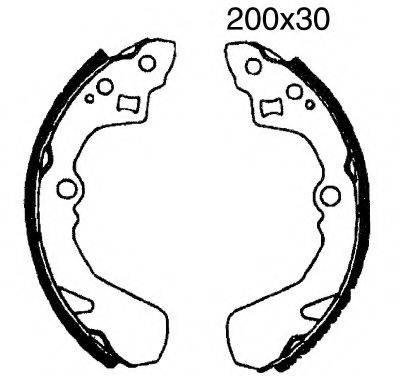 BSF 01597 Комплект гальмівних колодок