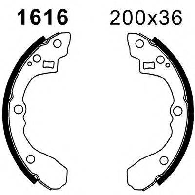 BSF 01616 Комплект гальмівних колодок