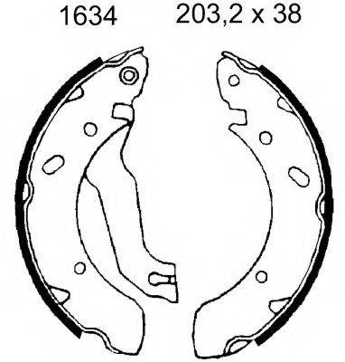 BSF 01634 Комплект гальмівних колодок