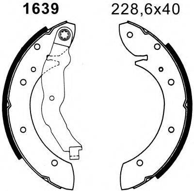 BSF 01639 Комплект гальмівних колодок