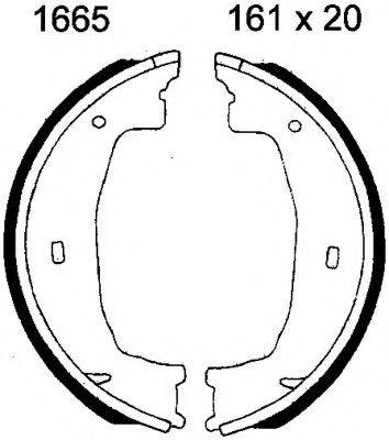 BSF 01665 Комплект гальмівних колодок, стоянкова гальмівна система