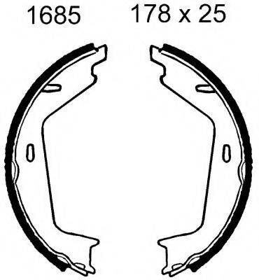 BSF 01685 Комплект гальмівних колодок, стоянкова гальмівна система