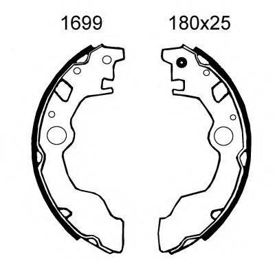 BSF 01699 Комплект гальмівних колодок