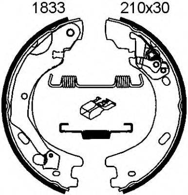 BSF 01833 Комплект гальмівних колодок, стоянкова гальмівна система