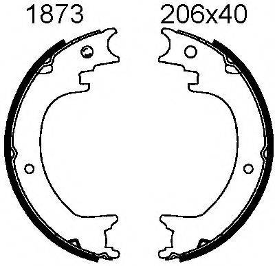 BSF 01873 Комплект гальмівних колодок, стоянкова гальмівна система