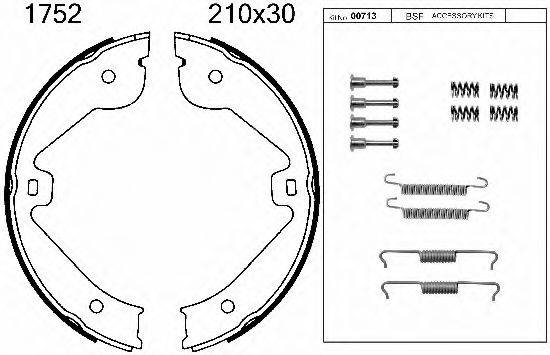 BSF 01752K Комплект гальмівних колодок, стоянкова гальмівна система