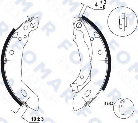 FOMAR FRICTION FO0392 Комплект гальмівних колодок