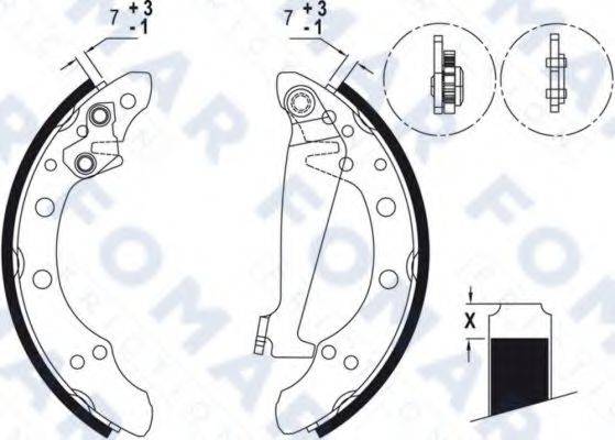 FOMAR FRICTION FO0571 Комплект гальмівних колодок