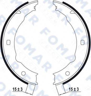 FOMAR FRICTION FO9057 Комплект гальмівних колодок, стоянкова гальмівна система