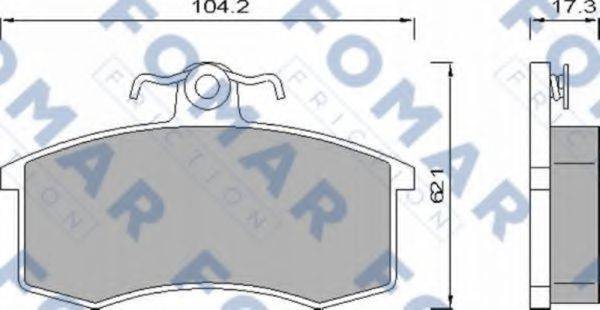 FOMAR FRICTION FO474381 Комплект гальмівних колодок, дискове гальмо