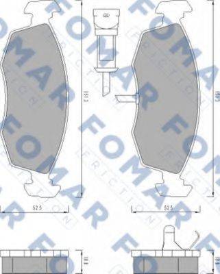 FOMAR FRICTION FO478581 Комплект гальмівних колодок, дискове гальмо