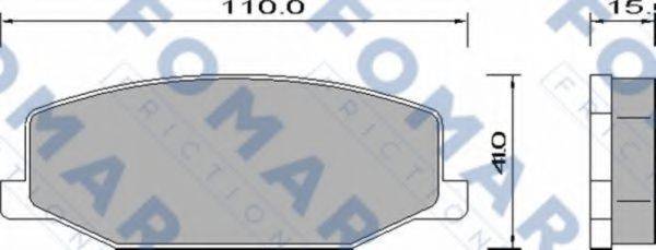 FOMAR FRICTION FO634581 Комплект гальмівних колодок, дискове гальмо