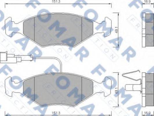 FOMAR FRICTION FO673181 Комплект гальмівних колодок, дискове гальмо